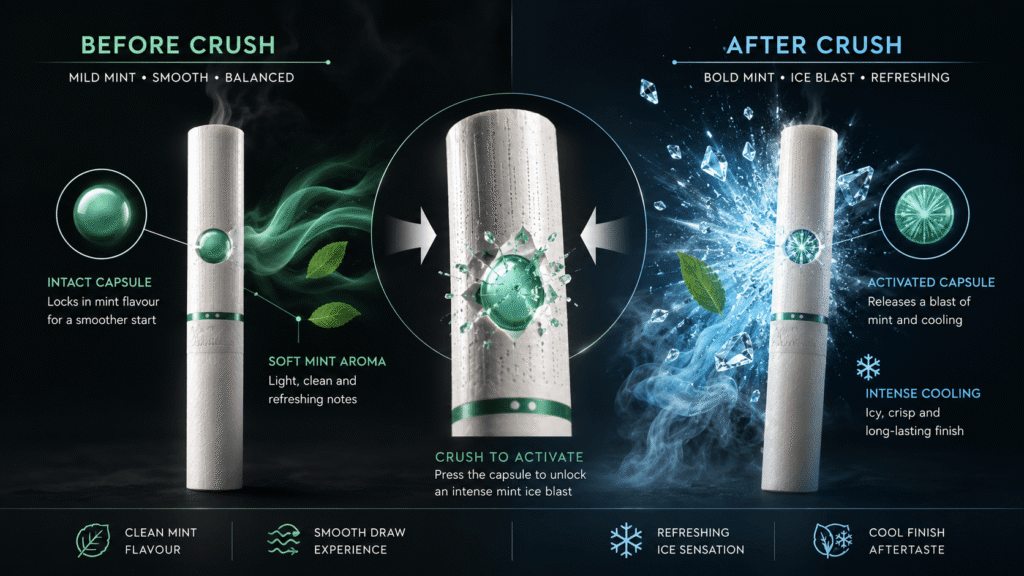ESSE Mint Ice Blast Review: Flavour, Cooling Strength & Capsule Experience 2 ESSE Mint Ice Blast Review