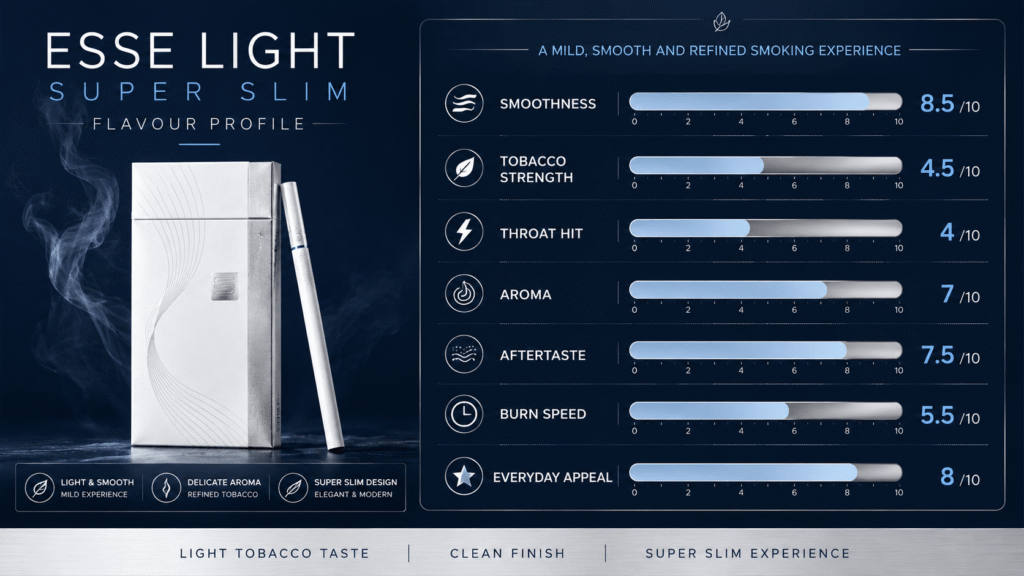 ESSE Light Super Slim Review: Smooth, Elegant and Mild Cigarette Experience 1 ESSE Light Super Slim Flavour Profile