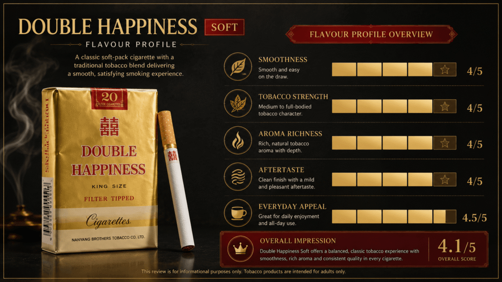Double Happiness Soft Review – Flavour, Tar, Price & Soft vs Hard Pack Guide For Australia 1 Double Happiness Soft