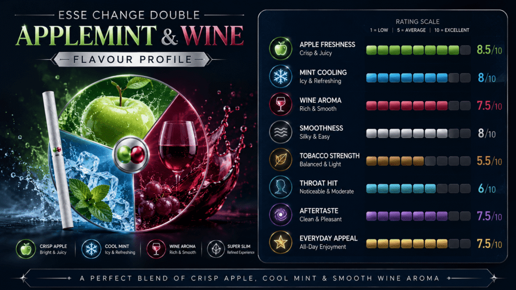 ESSE Change Double Applemint & Wine Flavour Profile