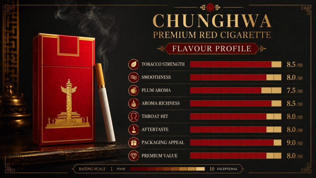 Chunghwa Premium Red Cigarette Review: Is It Worth Buying in 2026? 1 Chunghwa Premium Red Cigarette Flavour Profile