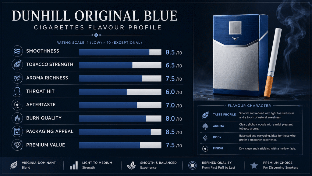 Dunhill Original Blue Cigarettes Flavour Profile