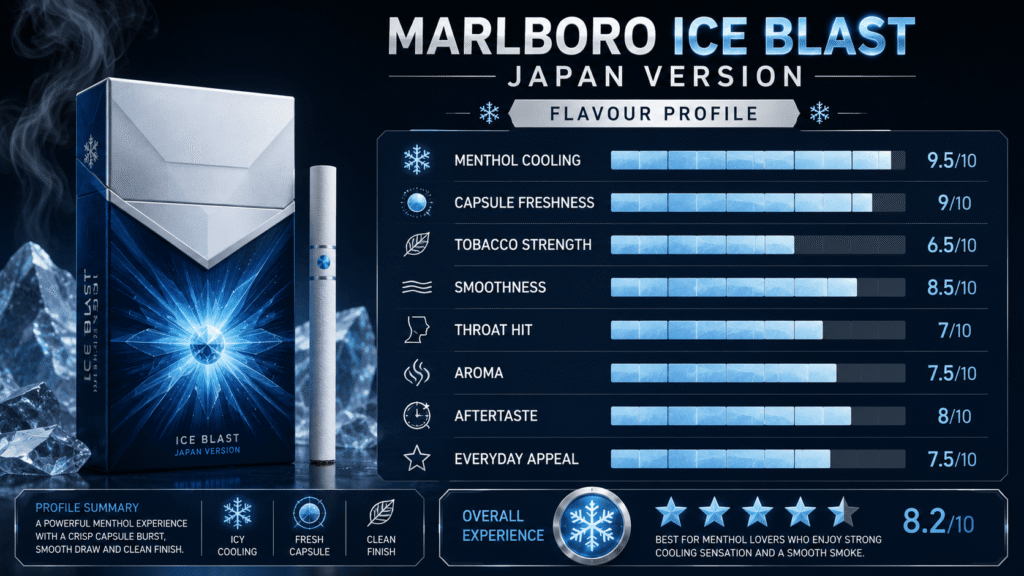 Marlboro Ice Blast Japan Version Original Review 1 Marlboro Ice Blast Japan Version Flavour Profile
